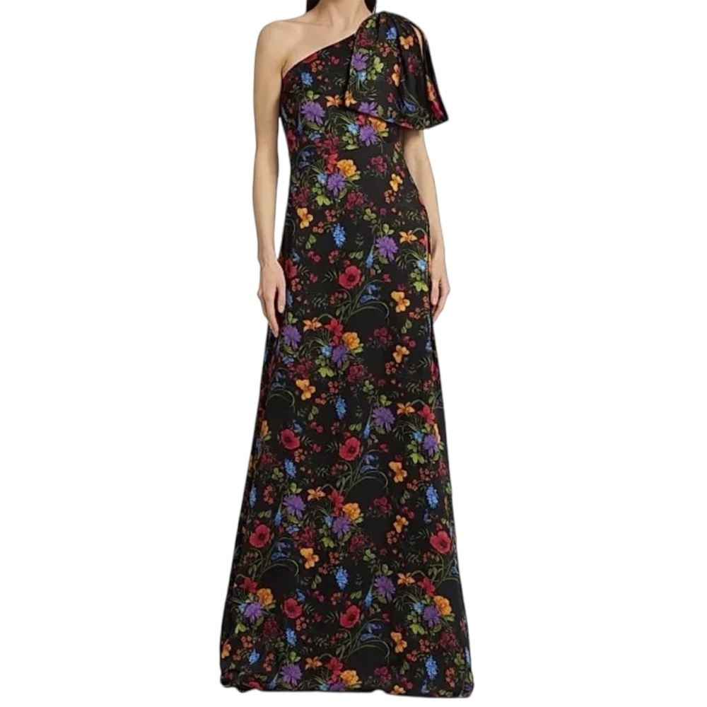 Sachin + Babi Black Floral One-Shoulder Maxi Dress - Picture 2 of 7